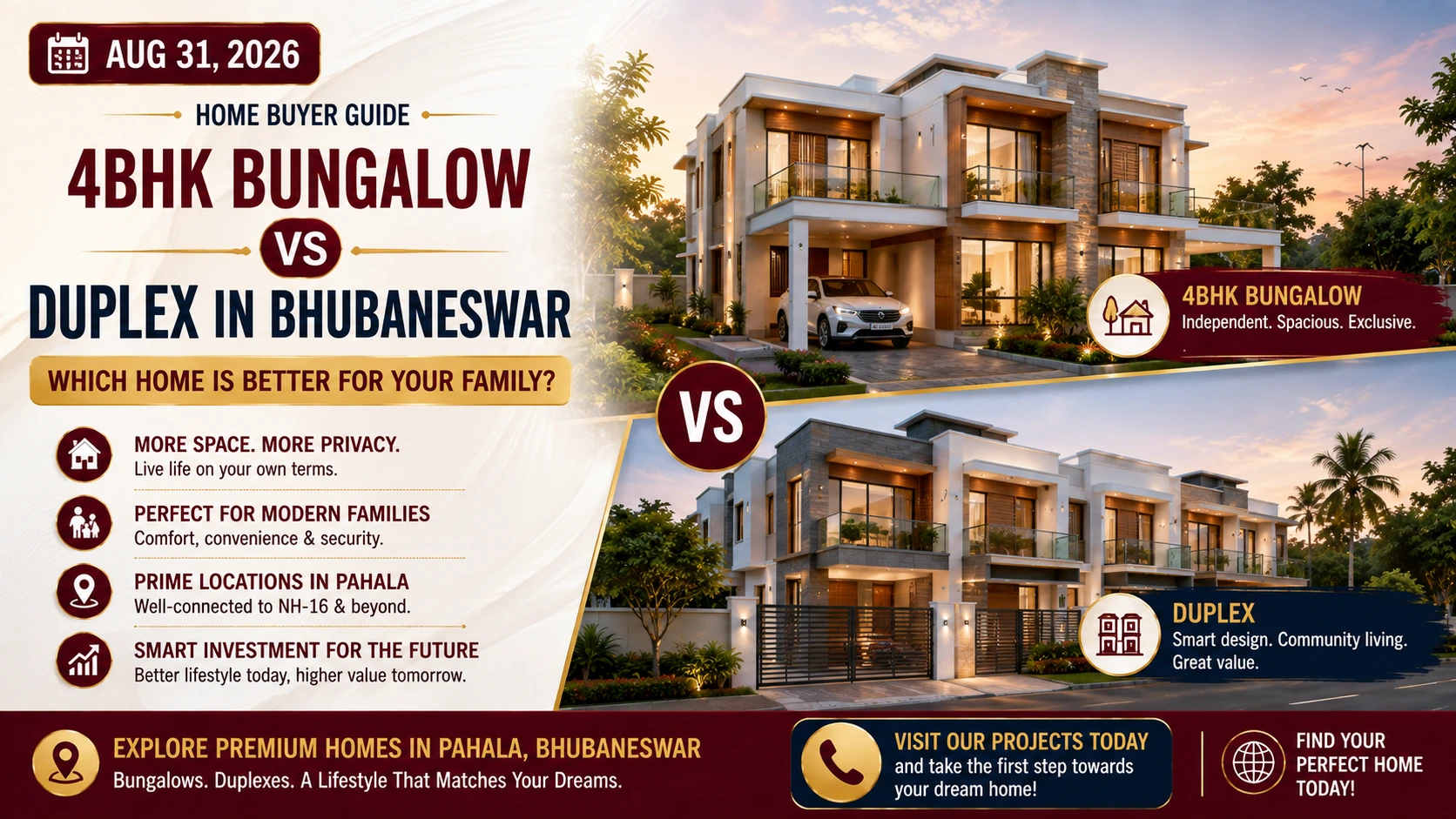4BHK Bungalow vs Duplex in Bhubaneswar
